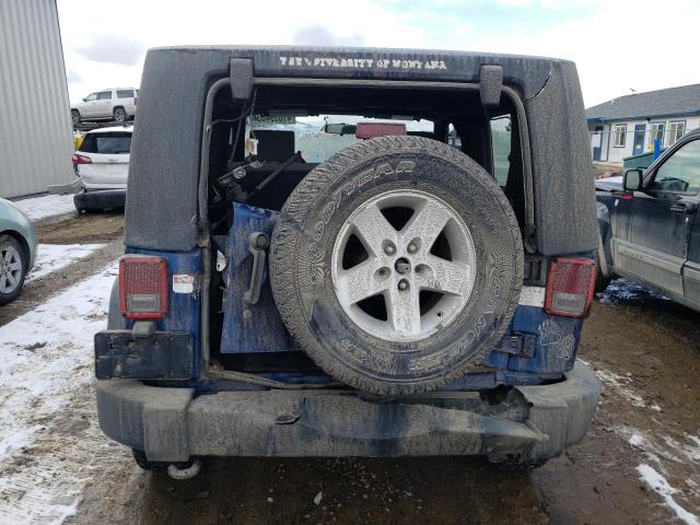 1J4FA24109L723522 - 2009 JEEP WRANGLER X BLUE photo 6