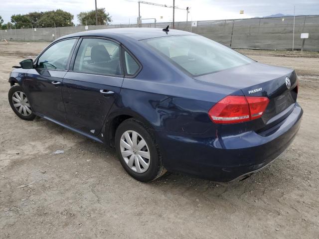 1VWAP7A35DC100954 - 2013 VOLKSWAGEN PASSAT S BLUE photo 2