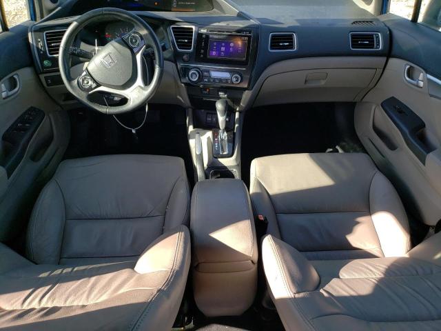 2HGFB2F97FH504038 - 2015 HONDA CIVIC EXL ლურჯი ფოტო 8