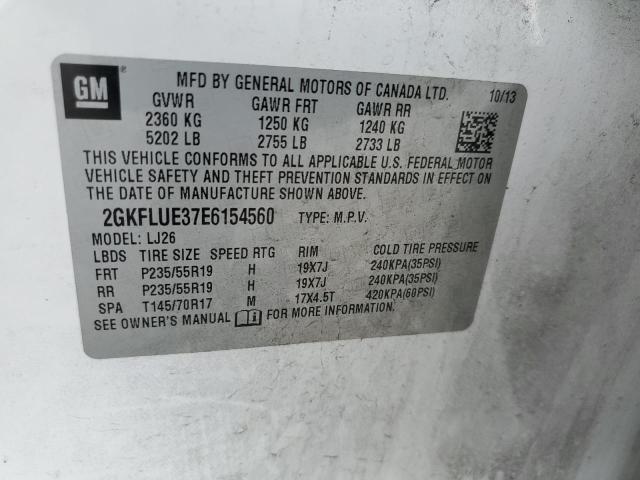 2GKFLUE37E6154560 - 2014 GMC TERRAIN DENALI WHITE photo 12