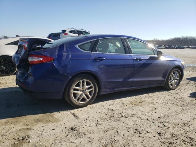 1FA6P0HD2E5399295 - 2014 FORD FUSION SE BLUE photo 3