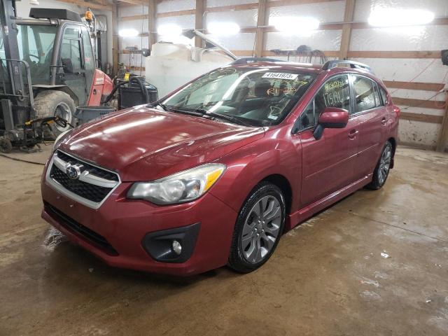 JF1GPAL6XDG833579 - 2013 SUBARU IMPREZA SPORT PREMIUM BURGUNDY photo 1