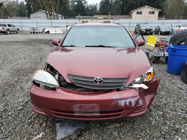 4T1BE32K74U348978 - 2004 TOYOTA CAMRY LE RED photo 5