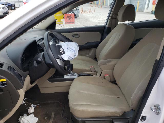 KMHDU4AD0AU183792 - 2010 HYUNDAI ELANTRA BLUE WHITE photo 6