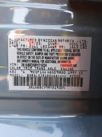 3N1AB8CV9RY219324 - 2024 NISSAN SENTRA SV GRAY photo 12