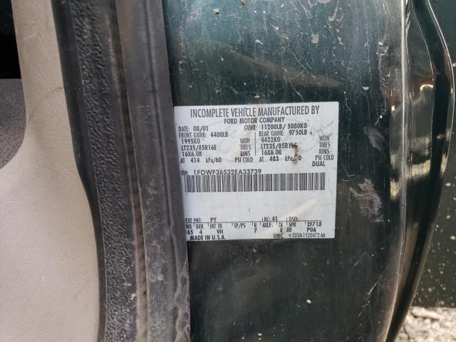 1FDWF36S32EA33739 - 2002 FORD F350 SUPER DUTY GREEN photo 12