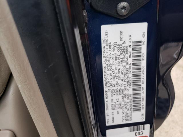 5TETX22N08Z481148 - 2008 TOYOTA TACOMA ACCESS CAB ლურჯი ფოტო 12