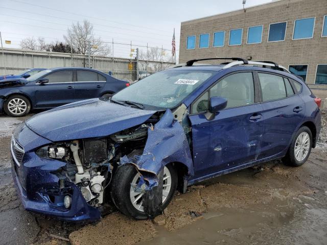 4S3GTAD68J3747274 - 2018 SUBARU IMPREZA PREMIUM PLUS BLUE photo 1