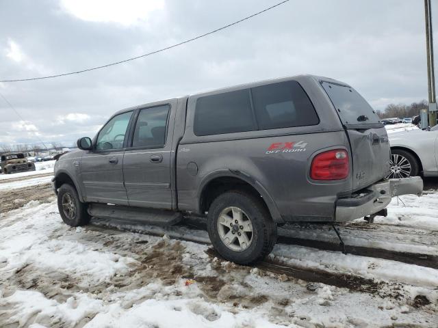 1FTRW08L02KA55592 - 2002 FORD F150 SUPERCREW GRAY photo 2