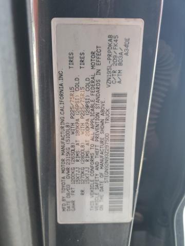 5TEGN92N93Z297500 - 2003 TOYOTA TACOMA DOUBLE CAB PRERUNNER BLACK photo 12