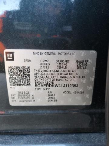 5GAERDKW4LJ112353 - 2020 BUICK ENCLAVE AVENIR მწვანე ფოტო 13