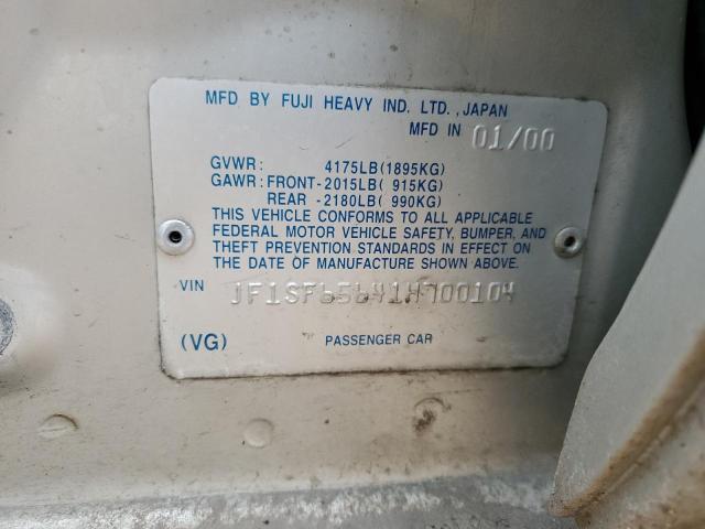 JF1SF65641H700104 - 2001 SUBARU FORESTER S SILVER photo 12