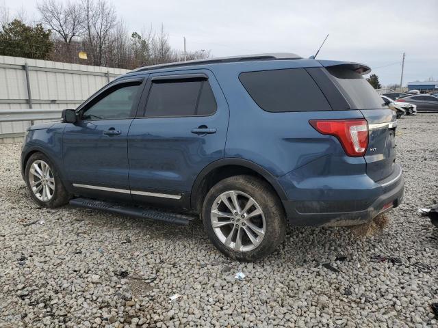 1FM5K7D8XJGA23699 - 2018 FORD EXPLORER XLT BLUE photo 2