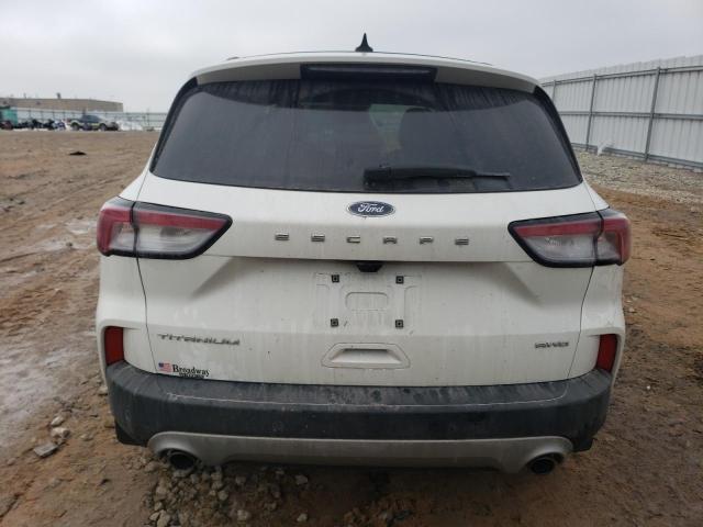 1FMCU9J91NUA15301 - 2022 FORD ESCAPE TITANIUM WHITE photo 6