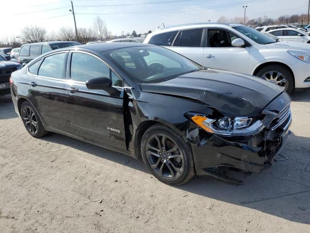 3FA6P0LU8JR120141 - 2018 FORD FUSION SE HYBRID BLACK photo 4