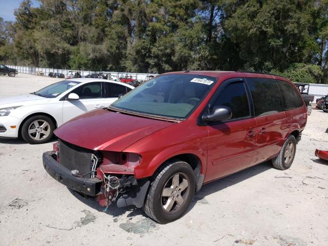 2D4GP44L97R241144 - 2007 DODGE GRAND CARA SXT BURGUNDY photo 1