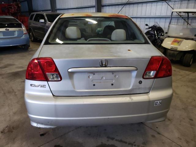 2HGES163X4H532799 - 2004 HONDA CIVIC DX VP SILVER photo 6
