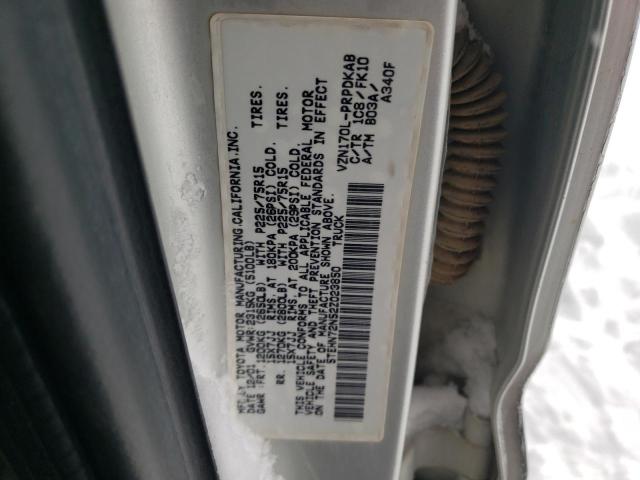 5TEHN72N52Z023850 - 2002 TOYOTA TACOMA DOUBLE CAB 银色 照片 12