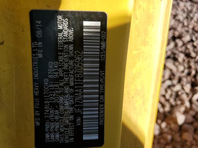 JF1ZNAA11F8705962 - 2015 TOYOTA SCION FR-S 黄色 照片 12