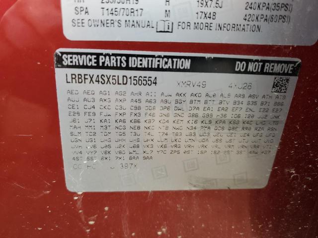 LRBFX4SX5LD156554 - 2020 BUICK ENVISION PREMIUM II Qırmızı foto 12