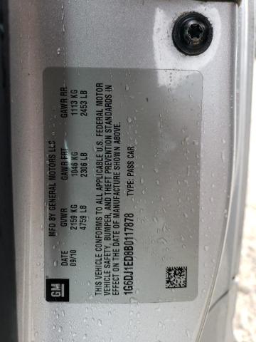 1G6DJ1ED8B0117878 - 2011 CADILLAC CTS PERFORMANCE COLLECTION Серебристый фото 12