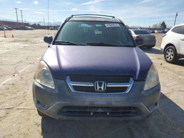 JHLRD78822C056038 - 2002 HONDA CR-V EX BLUE photo 5