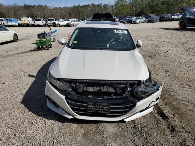 1HGCV2F96MA015877 - 2021 HONDA ACCORD TOURING WHITE photo 5