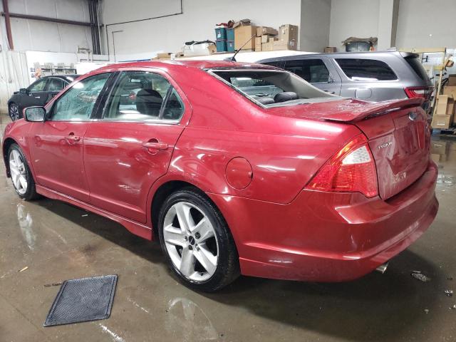 3FAHP0KCXAR139663 - 2010 FORD FUSION SPORT RED photo 2