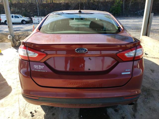 3FA6P0HD9ER283248 - 2014 FORD FUSION SE RED photo 6