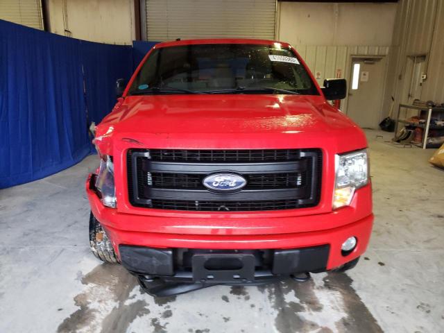 1FTFX1EF1DFA21368 - 2013 FORD F150 SUPER CAB RED photo 5