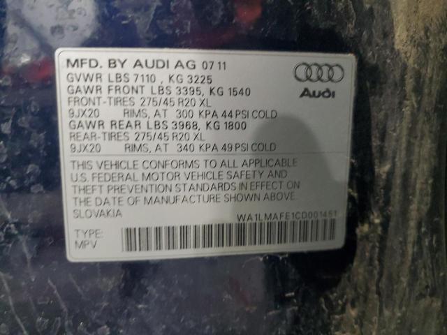 WA1LMAFE1CD001451 - 2012 AUDI Q7 PREMIUM PLUS BLUE photo 13