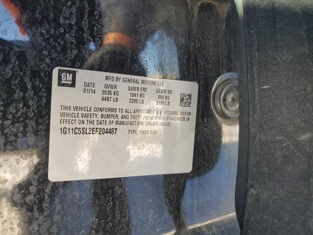 1G11C5SL2EF204487 - 2014 CHEVROLET MALIBU 1LT შავი ფოტო 12