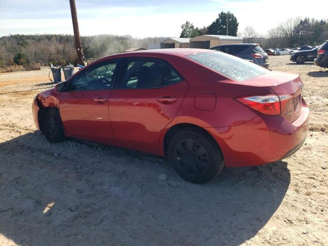 2T1BURHE7FC317564 - 2015 TOYOTA COROLLA L RED photo 2