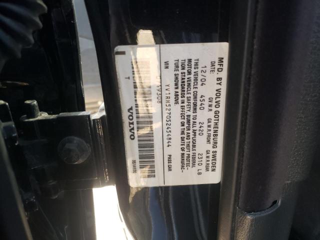 YV1RH527052454844 - 2005 VOLVO S60 R შავი ფოტო 12