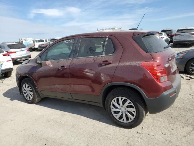 3GNCJKSB6GL151840 - 2016 CHEVROLET TRAX LS RED photo 2