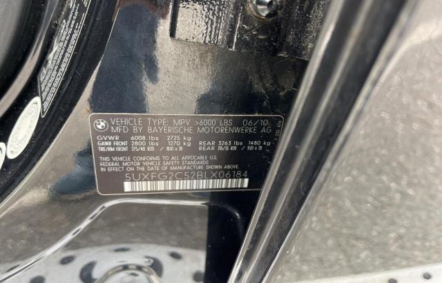 5UXFG2C52BLX06184 - 2011 BMW X6 XDRIVE3 BLACK photo 10