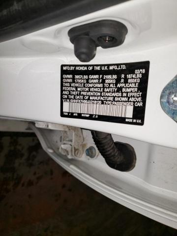 SHHFK7H90JU218120 - 2018 HONDA CIVIC SPORT TOURING WHITE photo 12