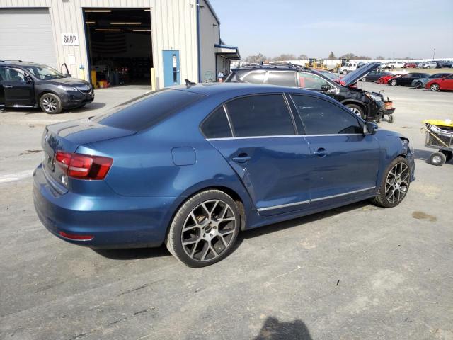 3VWL17AJ5HM279560 - 2017 VOLKSWAGEN JETTA SEL BLUE photo 3