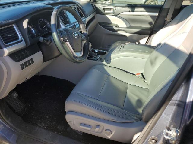 5TDKKRFH3ES028304 - 2014 TOYOTA HIGHLANDER XLE BLUE photo 7