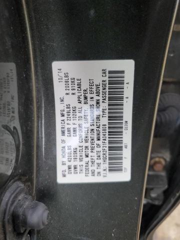 1HGCR2F31FA045808 - 2015 HONDA ACCORD LX GRAY photo 12