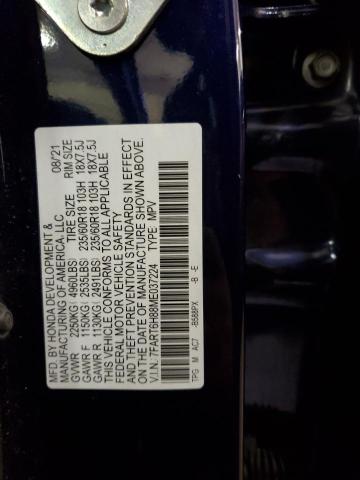 7FART6H88ME037224 - 2021 HONDA CR-V EXL BLUE photo 12