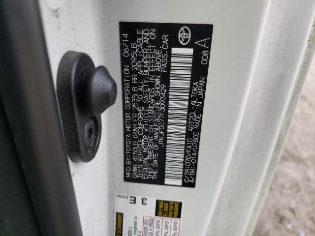 JTKJF5C77F3093429 - 2015 TOYOTA SCION TC 白色 照片 12