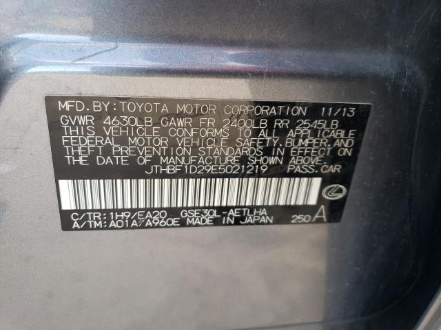 JTHBF1D29E5021219 - 2014 LEXUS IS 250 GRAY photo 13