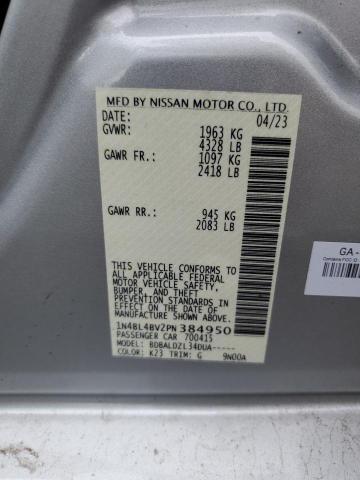 1N4BL4BV2PN384950 - 2023 NISSAN ALTIMA S SILVER photo 12