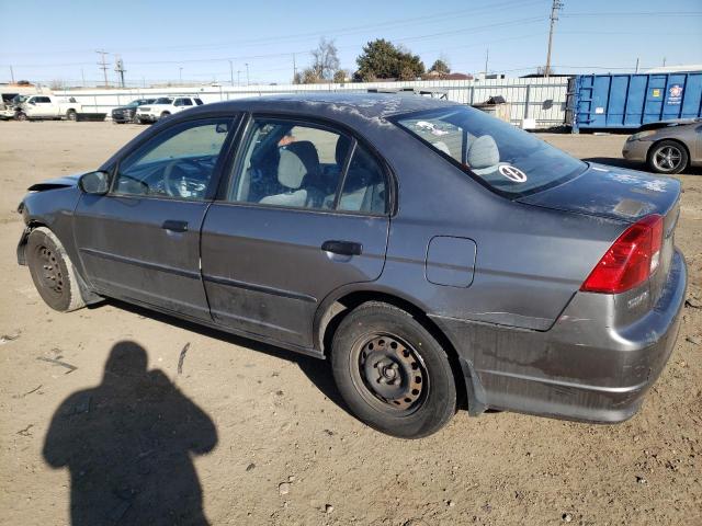 2HGES16385H577418 - 2005 HONDA CIVIC DX VP GRAY photo 2