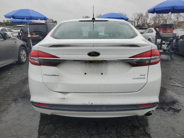 3FA6P0LU3JR116367 - 2018 FORD FUSION SE HYBRID WHITE photo 6