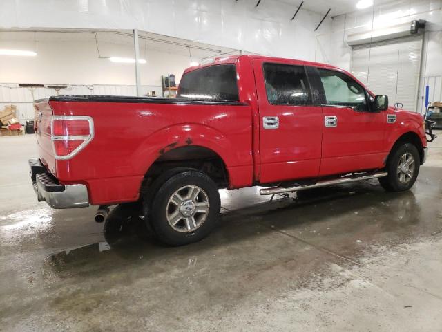 1FTFW1EV3AFA22933 - 2010 FORD F150 SUPERCREW RED photo 3