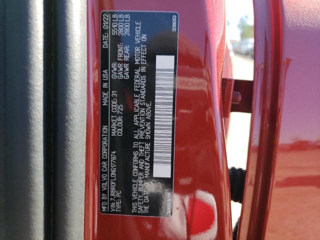 7JRBR0FL0NG177874 - 2022 VOLVO S60 T8 RECHARGE INSCRIPTION RED photo 13