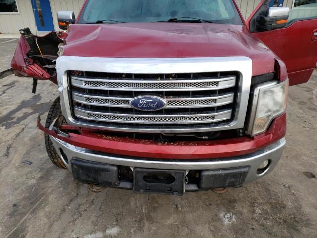 1FTFX1EFXDFC90291 - 2013 FORD F150 SUPER CAB RED photo 11