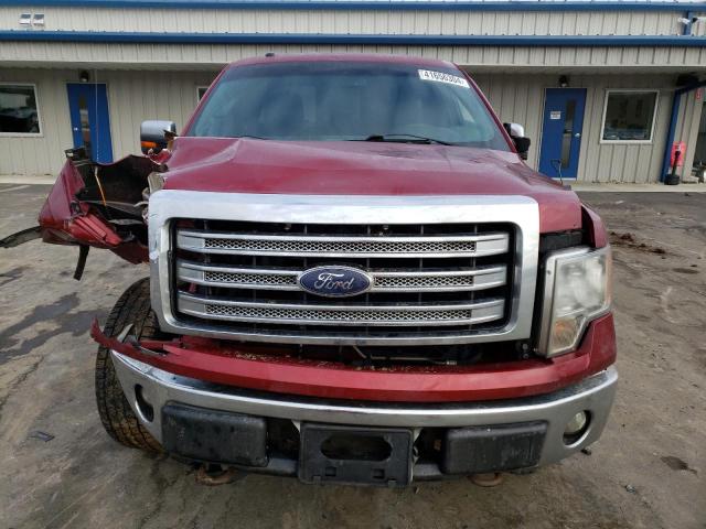 1FTFX1EFXDFC90291 - 2013 FORD F150 SUPER CAB RED photo 5